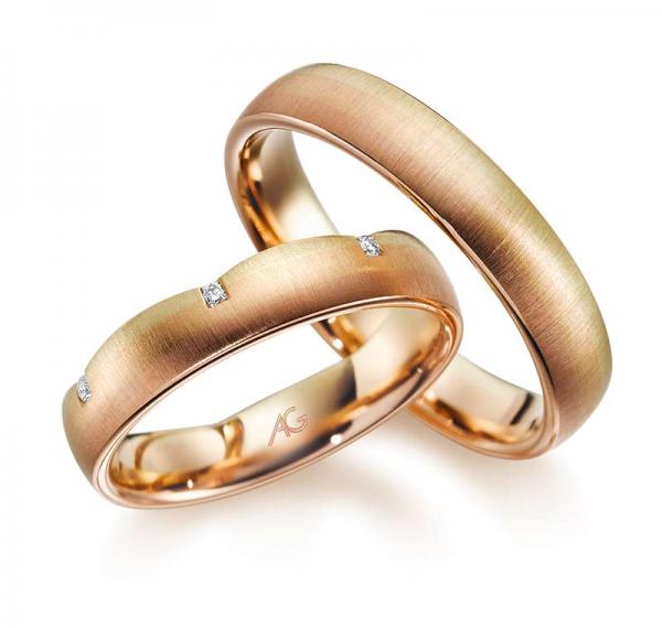 August Gerstner Trauringe Tricolour 4/28687/4.3 + 28687/4.3