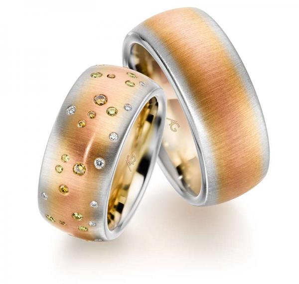 August Gerstner Trauringe Tricolour 4/28739/10 + 28739/10