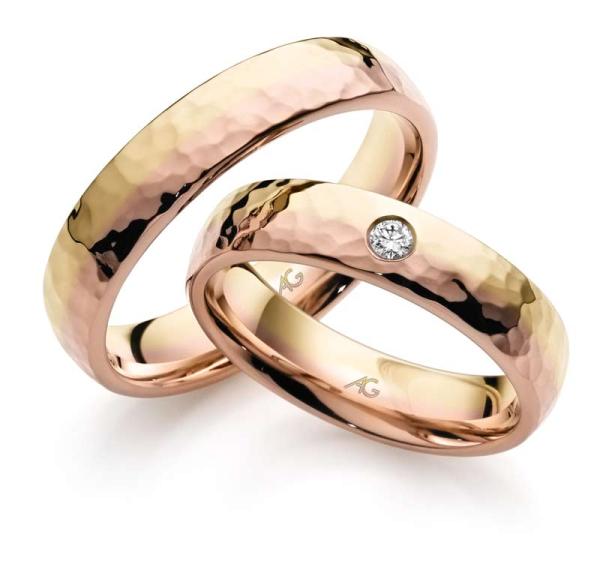 August Gerstner Trauringe Tricolour 28830/5 + 4/28830/5