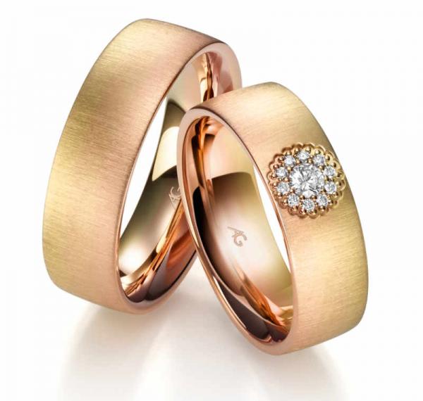 August Gerstner Trauringe Tricolour 28970/7 + 4/28970/7