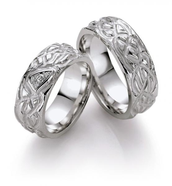 Nowotny-Collection Ruesch Trauringe Weissgold 02/23281-071 + 02/23281-071