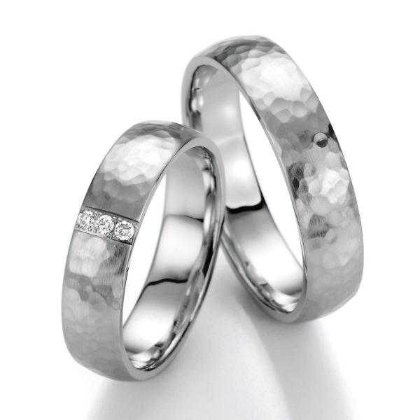 Nowotny-Collection Ruesch Trauringe Weissgold 02/40390-050 + 02/40400-050