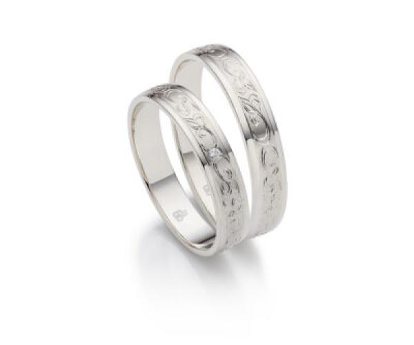 Rauschmayer Trauringe Weissgold 20-03626 + 21-03626