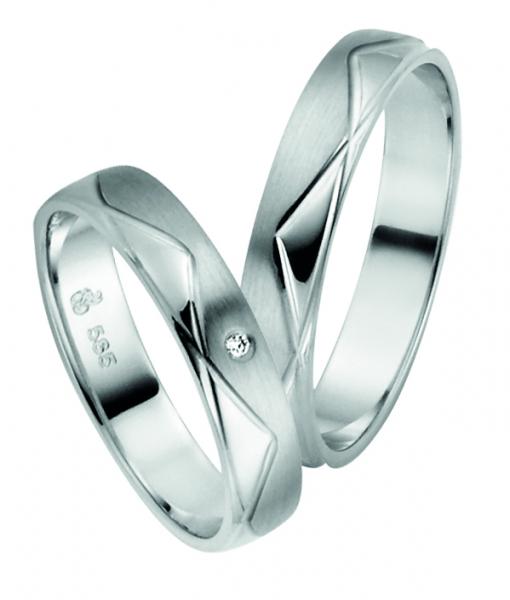 Rauschmayer Trauringe Weissgold 10-04823+ 11-04823