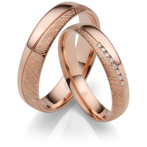 Rauschmayer Trauringe Rotgold 11-04905 + 10-04905
