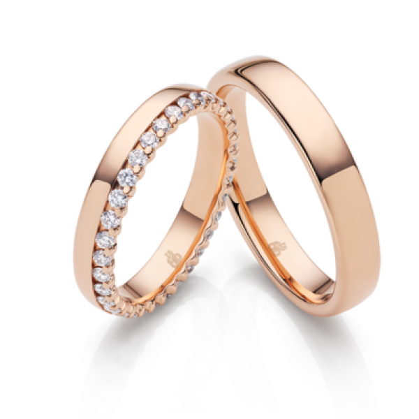 Rauschmayer Trauringe Rotgold 20-04927 + 21-04927