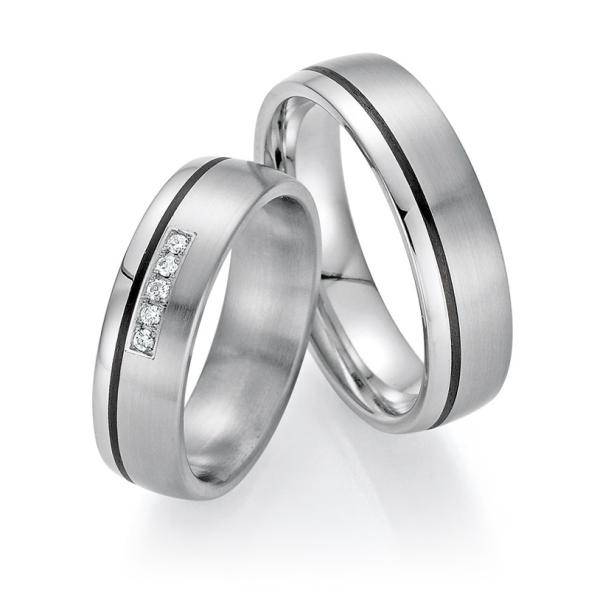 Fischer Trauringe Weissgold 0605516/060 + 3805516/060