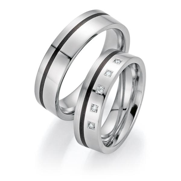 Bayer Trauringe Carbon 60 05517 /060 + 61 05517 /060