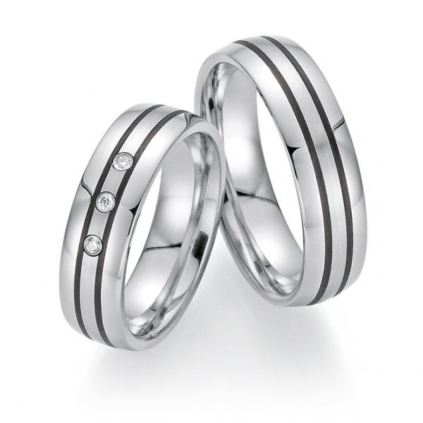 Bayer Trauringe Carbon 60 05519 /060 + 61 05519 /060