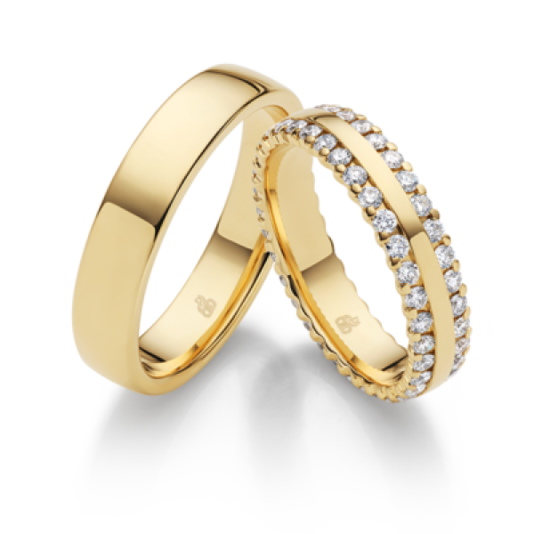 Rauschmayer Trauringe Gelbgold 1105715 + 1005715 