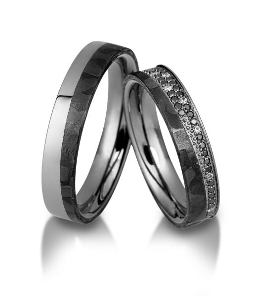 Breuning Trauringe Carbon 48 06525 + 48 06526