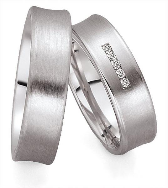 Gettmann Trauringe Weissgold 8051.60 + 8051.60