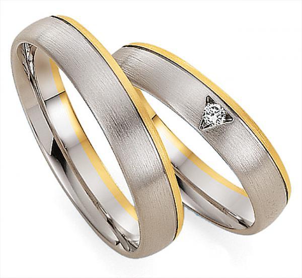 Gettmann Trauringe Weissgold 8010.45 + 8010.45