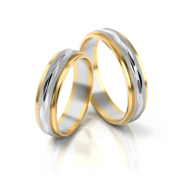 Stelmach Trauringe Weiss-Gelbgold 123