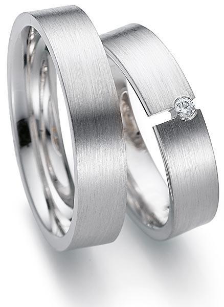 August Gerstner Trauringe Weissgold 4/20218/5 + 20218/5