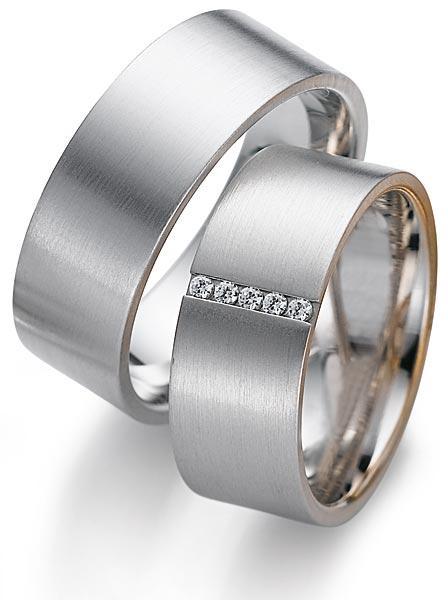 August Gerstner Trauringe Weissgold 4/20217/8 + 20217/8