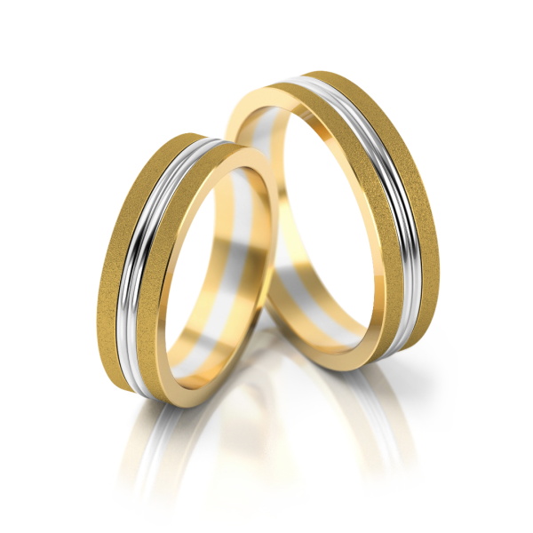 Stelmach Trauringe Weiss-Gelbgold 148