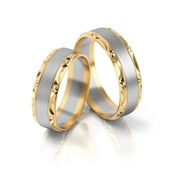 Stelmach Trauringe Weiss-Gelbgold 151