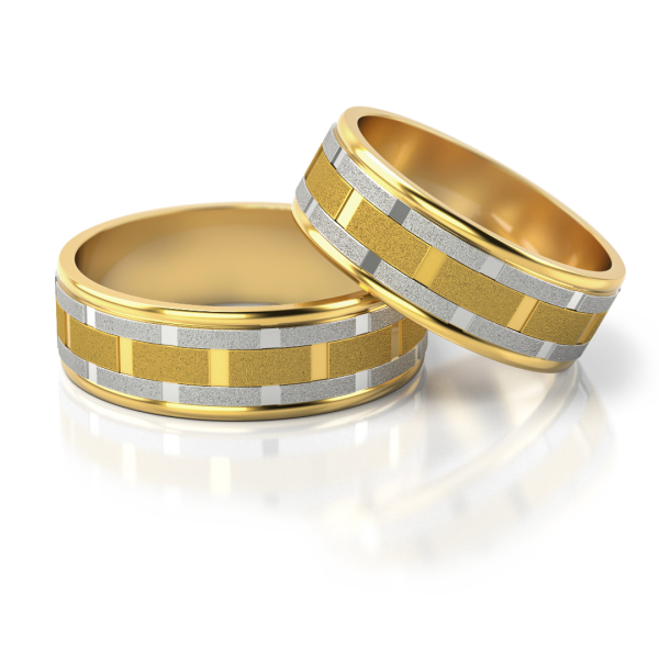 Stelmach Trauringe Weiss-Gelbgold 167