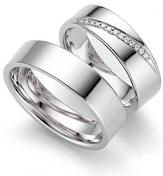 August Gerstner Trauringe Weissgold 4/20273/6 + 20273/6