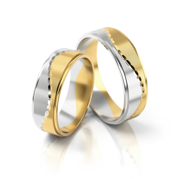 Stelmach Trauringe Weiss-Gelbgold 178