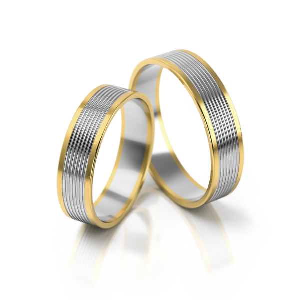 Stelmach Trauringe Weiss-Gelbgold 186