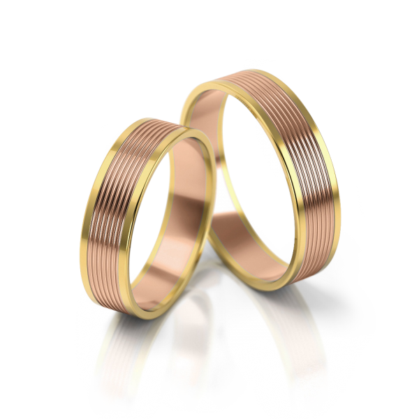 Stelmach Trauringe Weiss-Gelbgold 186