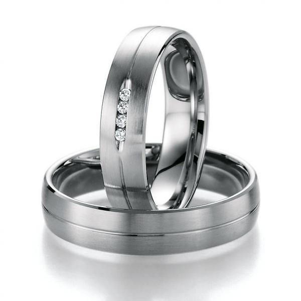 Nowotny-Collection Ruesch Trauringe Weissgold 66/20670 + 66/20680