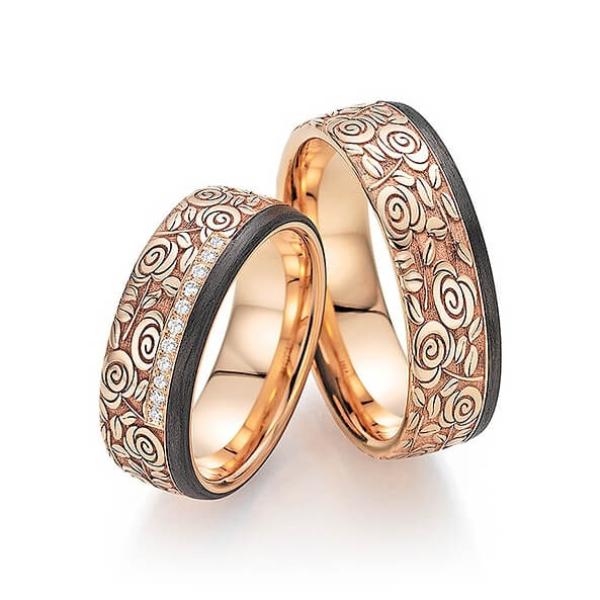 Fischer Trauringe Exclusive 23 1480/070 + 22 1480/070