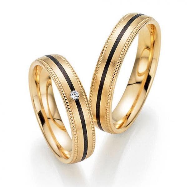 Fischer Trauringe Carbon 23 1580/045 + 22 1580/045