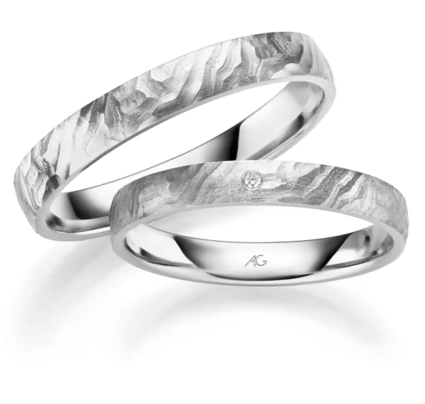 August Gerstner Trauringe Weissgold 31477/3.5  + 4/31477/3