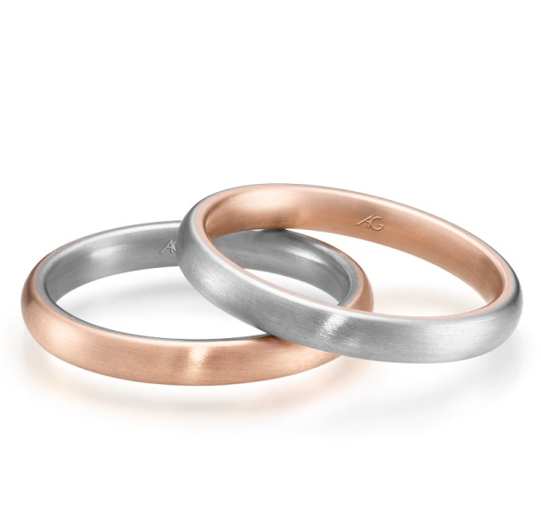 August Gerstner Trauringe Weißgold Rotgold 31588/3 +31588/3