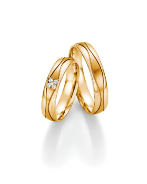 Nowotny-Collection Ruesch Trauringe Gelbgold 66/35090-045 + 66/35100-045