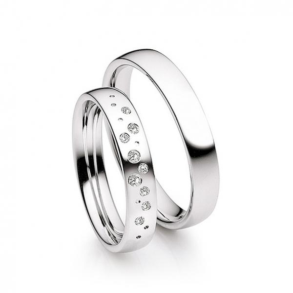 Fischer Trauringe Weissgold 38 07548-040 + 06 07548-040