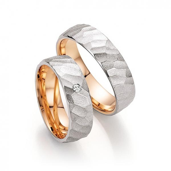 Fischer Trauringe Weiss-Rotgold 38 07567-060 +05 07567-060
