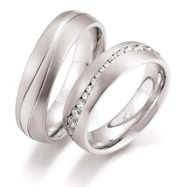 August Gerstner Trauringe Weissgold 4/28473/6  + 28473/6