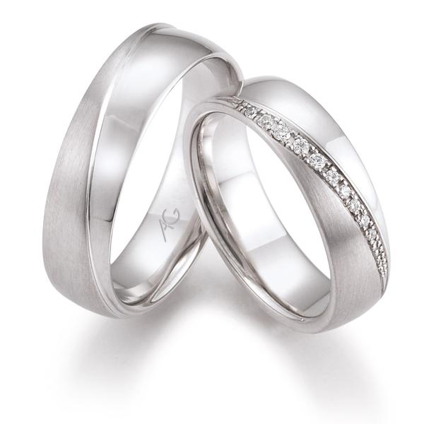 August Gerstner Trauringe Weissgold 4/28477/6  + 28477/6