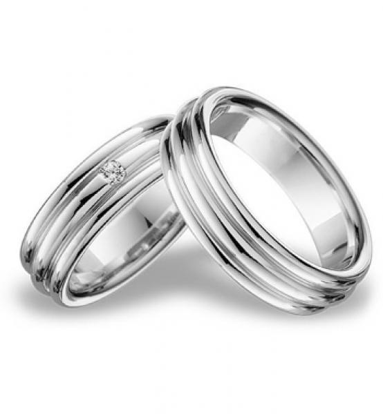 Breuning Trauringe Weissgold 48 001030 / 48 001040