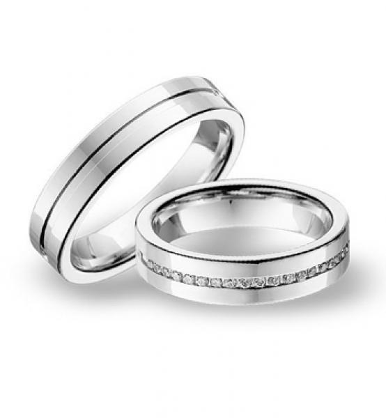 Breuning Trauringe Weissgold 48 001610 / 48 001620