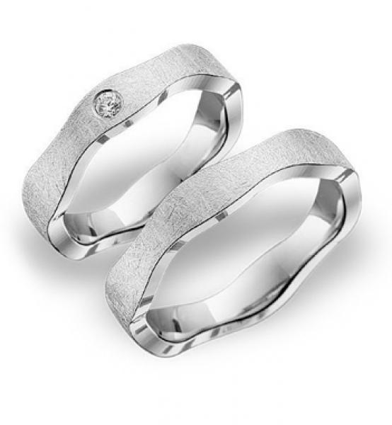 Breuning Trauringe Weissgold DR 001670 / HR 001680