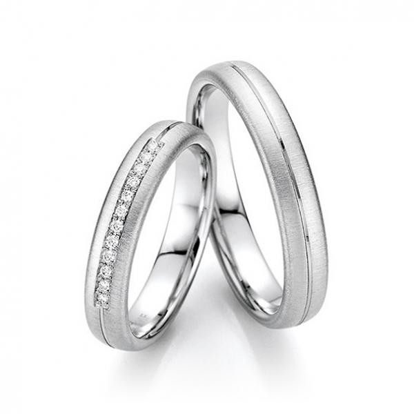 Fischer Trauringe Platin 48 16841-040 + 45 16841-040