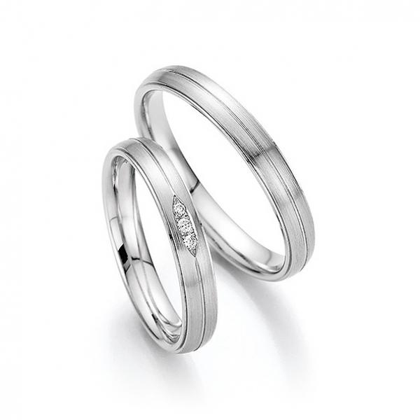 Fischer Trauringe Platin 48 16931-035 + 45 16931-035