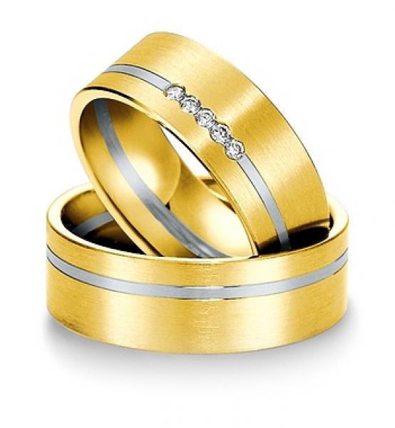 Breuning Trauringe Weiss-Rotgold 48/033400 + 48/033410