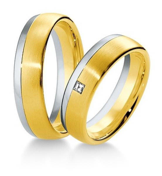 Breuning Trauringe Weiss-Gelbgold 48/034200 + 48/034210