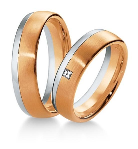 Breuning Trauringe Weiss-Gelbgold 48/034200 + 48/034210