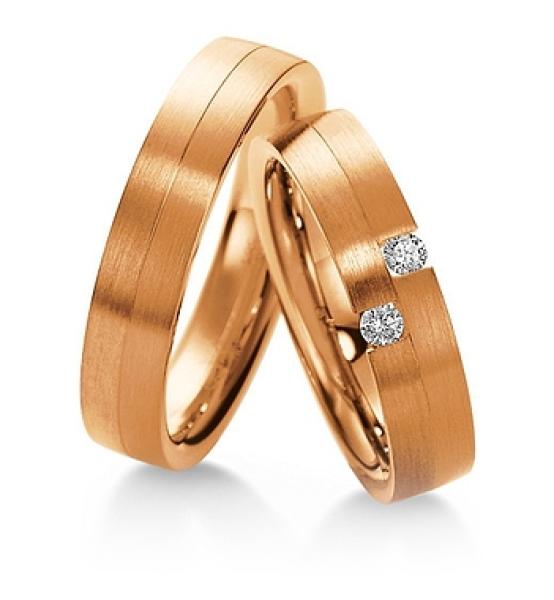 Breuning Trauringe Weiss-Gelbgold 48/035200 + 48/035210