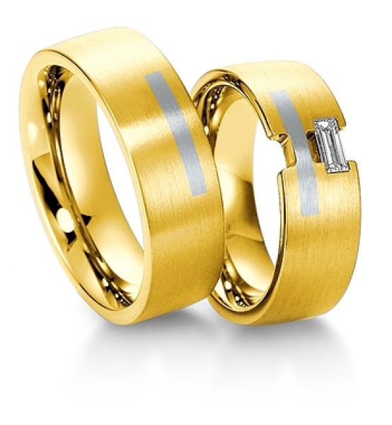 Breuning Trauringe Weiss-Rotgold 48/040010+ 48/040020