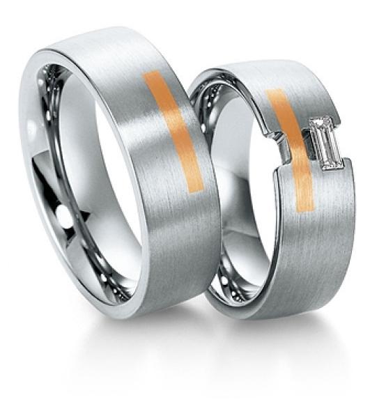 Breuning Trauringe Weiss-Rotgold 48/040010+ 48/040020