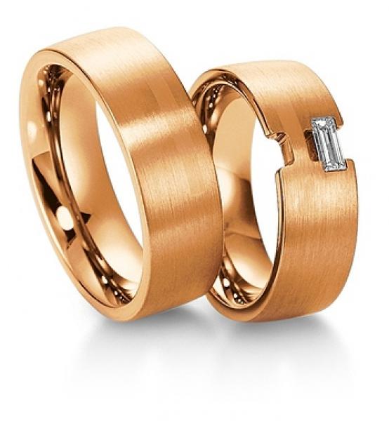 Breuning Trauringe Weiss-Rotgold 48/040010+ 48/040020