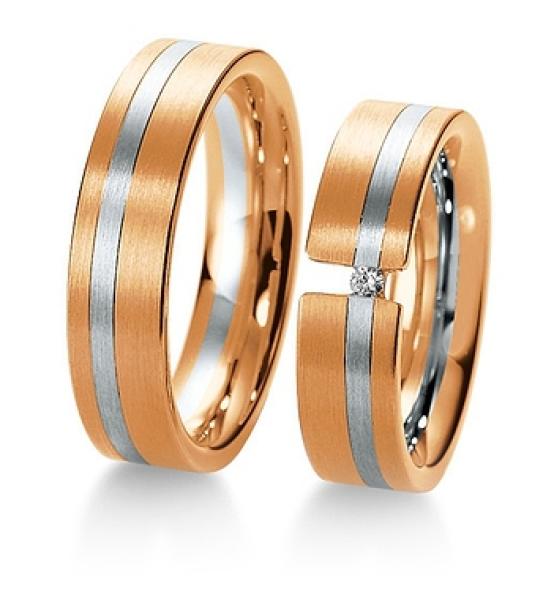 Breuning Trauringe Weiss-Gelbgold 48/040090+ 48/040100